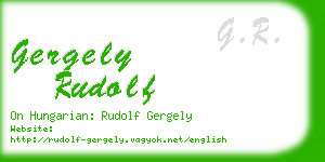 gergely rudolf business card